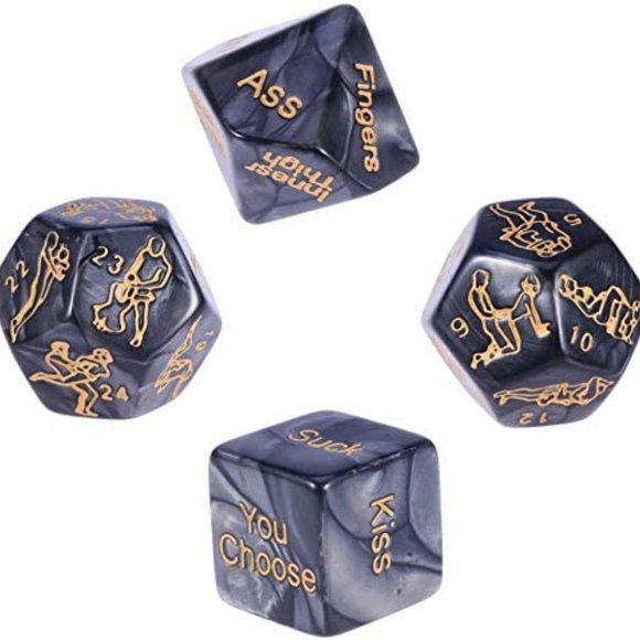 4 Funny Love Dice Sex Position Game Dices -Black - Picture 4 of 9